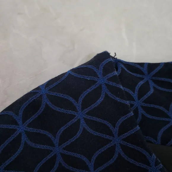 Estee Lauder Navy Patterned Midi Dress - Picture 11 of 11